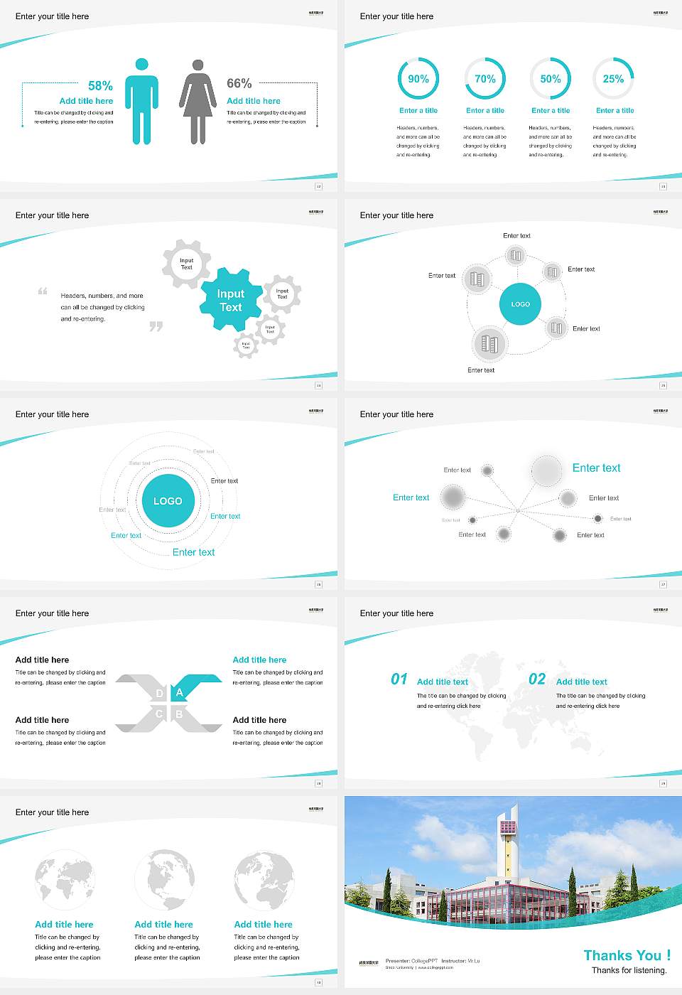 Shobi University Course/Courseware Creation PPT Template16:9 ratio PPT effect preview image4