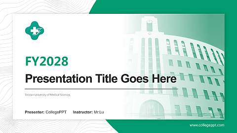 Shonan University of Medical Sciences Academic Presentation/Research Findings Report PPT Template