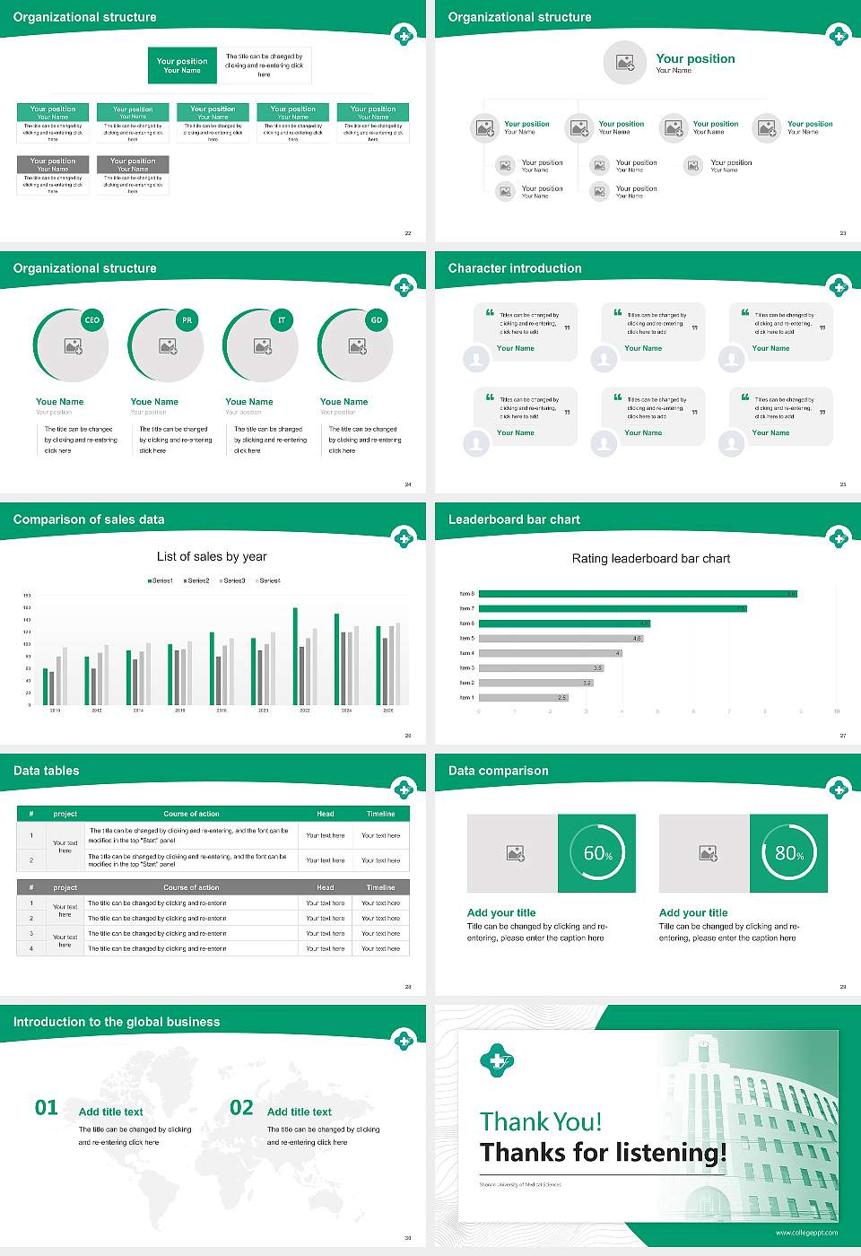 Shonan University of Medical Sciences Academic Presentation/Research Findings Report PPT Template16:9 ratio PPT effect preview image4