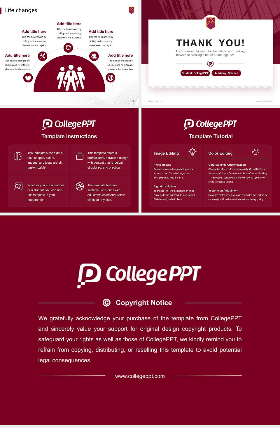 Shoin University National Scholarship Defense PPT Template4:3 ratio PPT effect preview image4