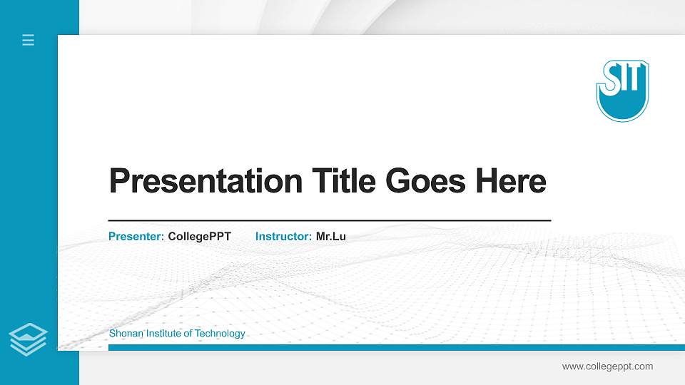 Shonan Institute of Technology Thesis Proposal/Graduation Defense PPT Template16:9 ratio PPT effect preview image