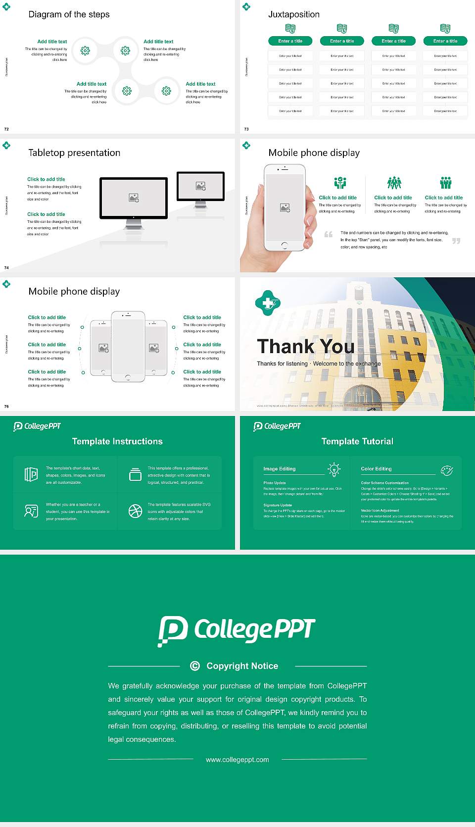Shonan University of Medical Sciences Competition/Entrepreneurship Contest PPT Template16:9 ratio PPT effect preview image9