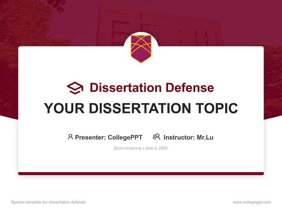 Shoin University Graduation Thesis Defense PPT Template4:3 ratio PPT effect preview image7