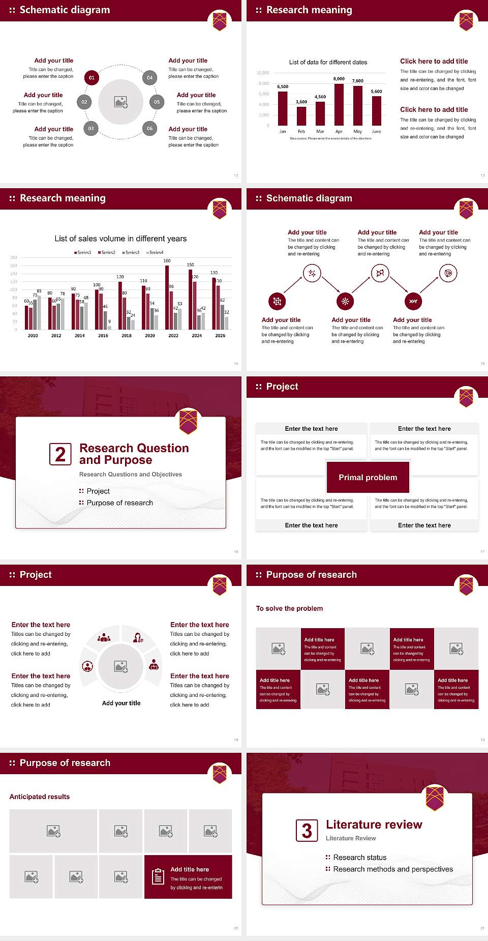 Shoin University Graduation Thesis Defense PPT Template4:3 ratio PPT effect preview image3