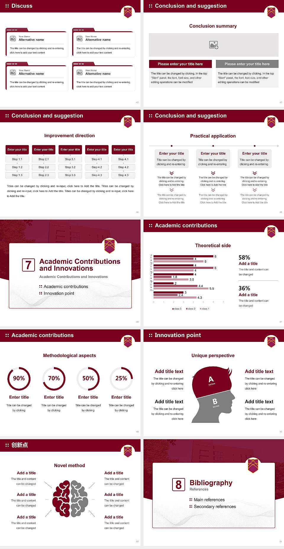 Shoin University Graduation Thesis Defense PPT Template4:3 ratio PPT effect preview image6
