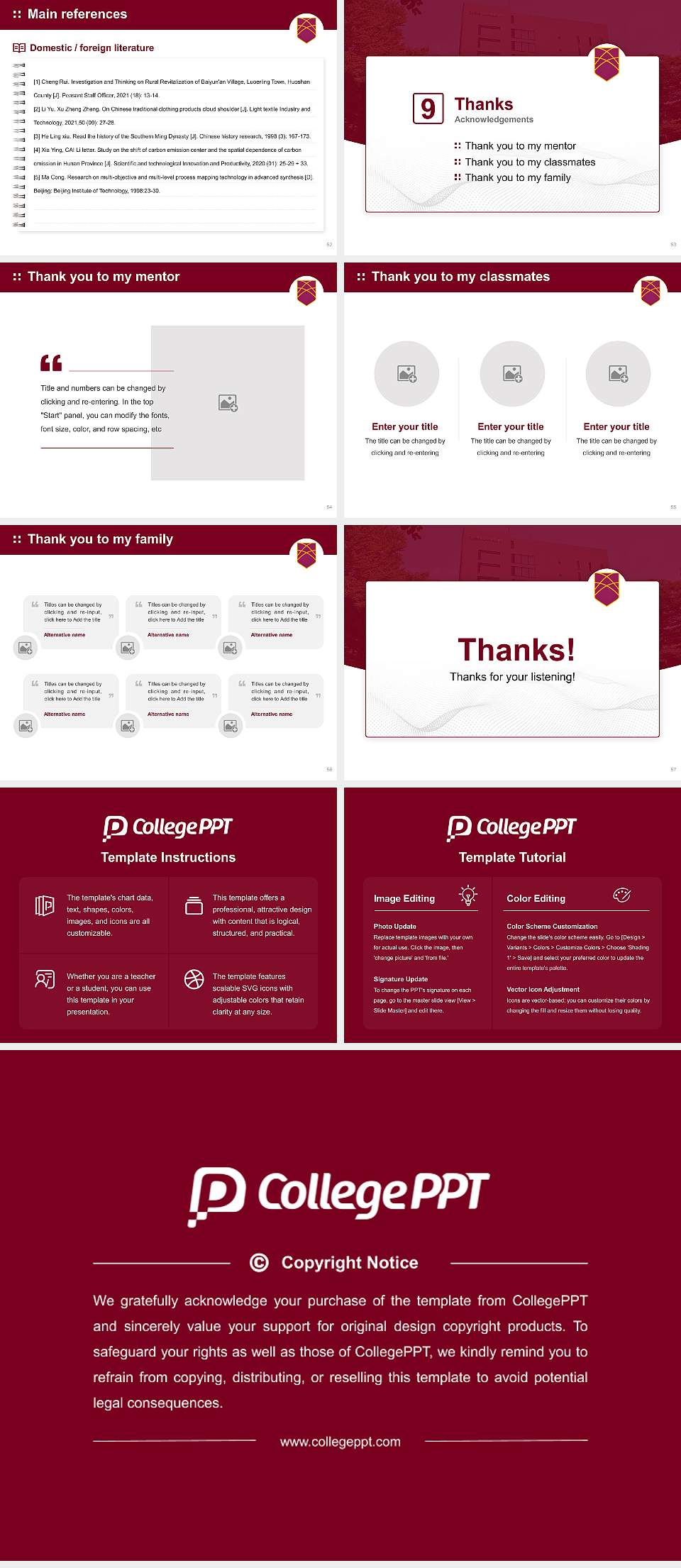 Shoin University Graduation Thesis Defense PPT Template4:3 ratio PPT effect preview image7
