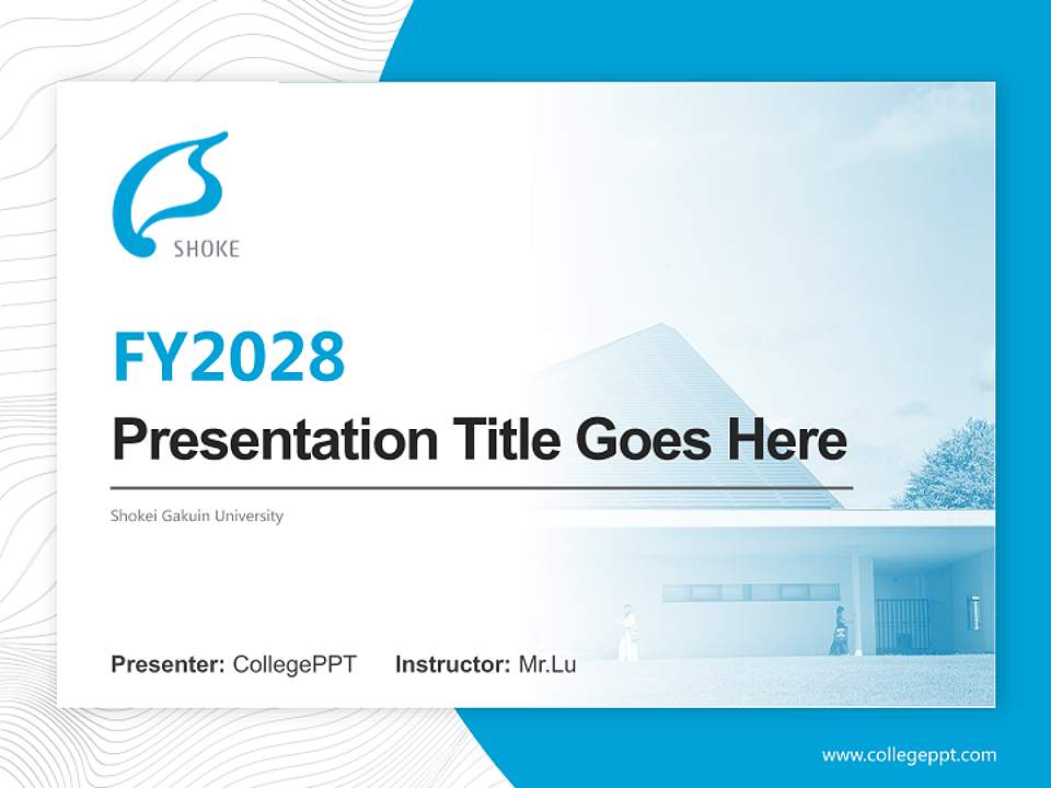 Shokei Gakuin University Academic Presentation/Research Findings Report PPT Template4:3 ratio PPT effect preview image5