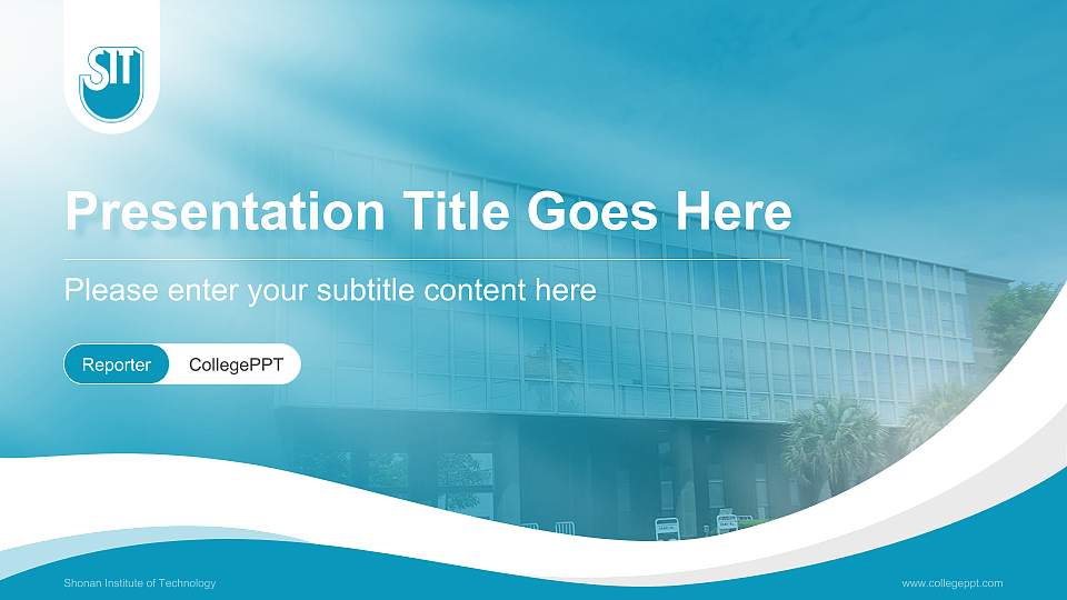 Shonan Institute of Technology Lecture Sharing and Networking Event PPT Template16:9 ratio PPT effect preview image