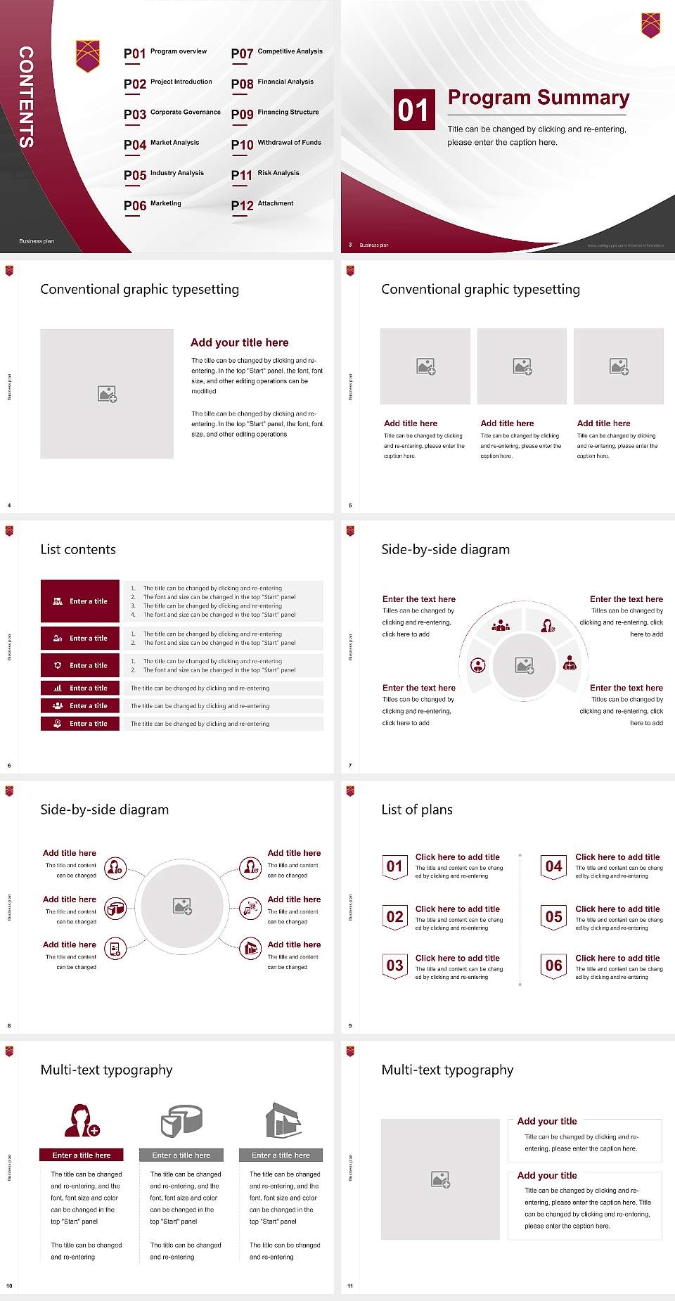 Shoin University Competition/Entrepreneurship Contest PPT Template4:3 ratio PPT effect preview image2