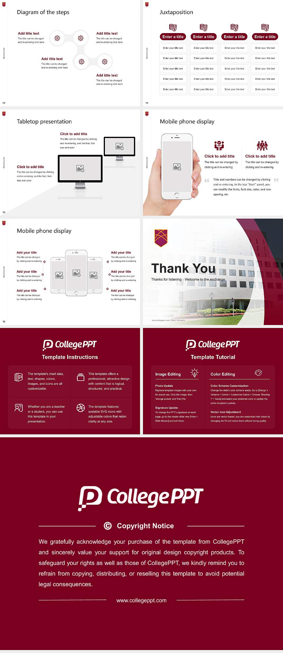 Shoin University Competition/Entrepreneurship Contest PPT Template4:3 ratio PPT effect preview image9
