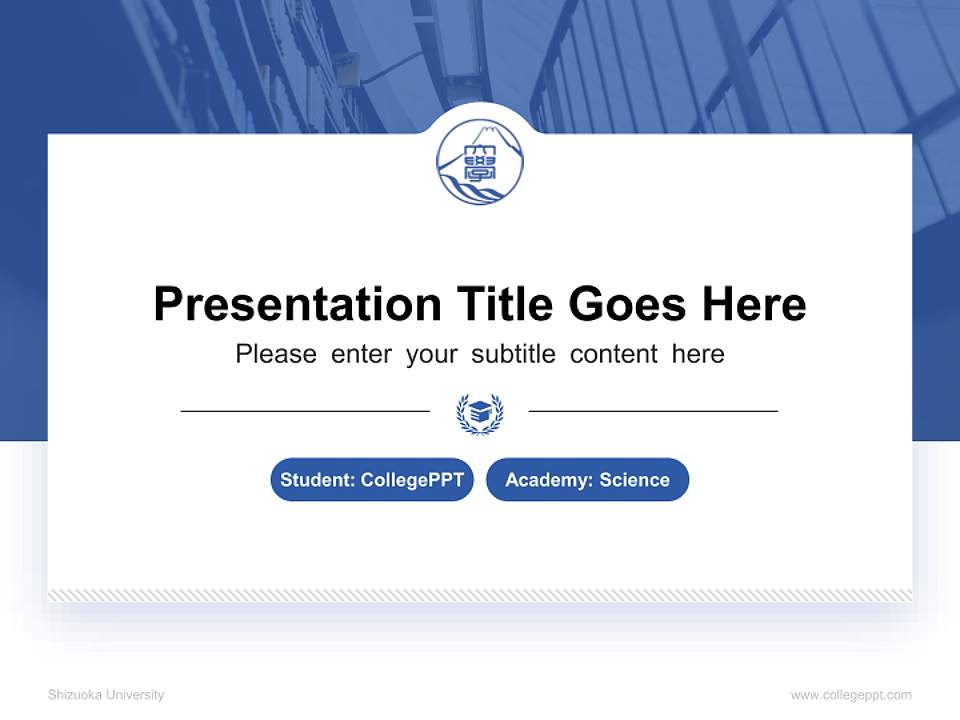 Shizuoka University National Scholarship Defense PPT Template4:3 ratio PPT effect preview image4