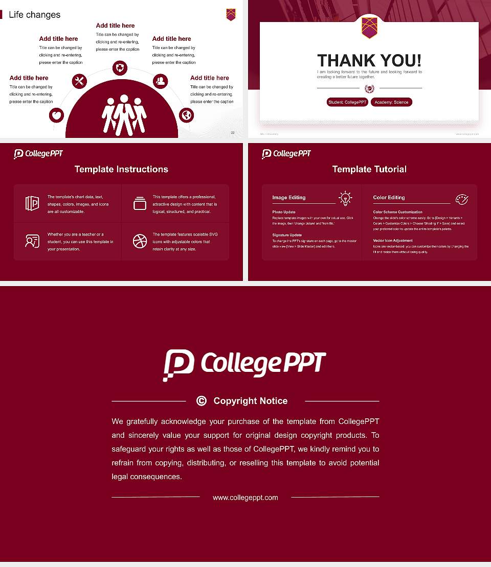 Shoin University National Scholarship Defense PPT Template16:9 ratio PPT effect preview image4