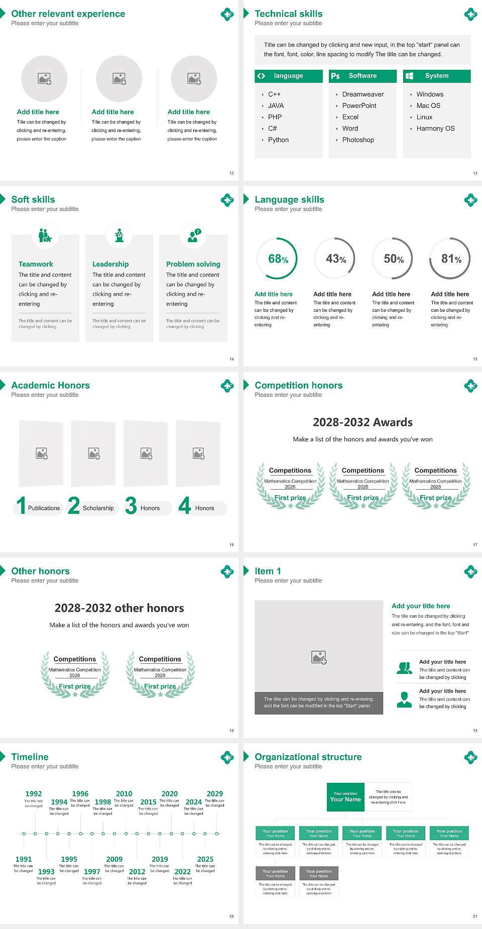 Shonan University of Medical Sciences Resume PPT Template4:3 ratio PPT effect preview image3