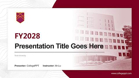 Shoin University Academic Presentation/Research Findings Report PPT Template