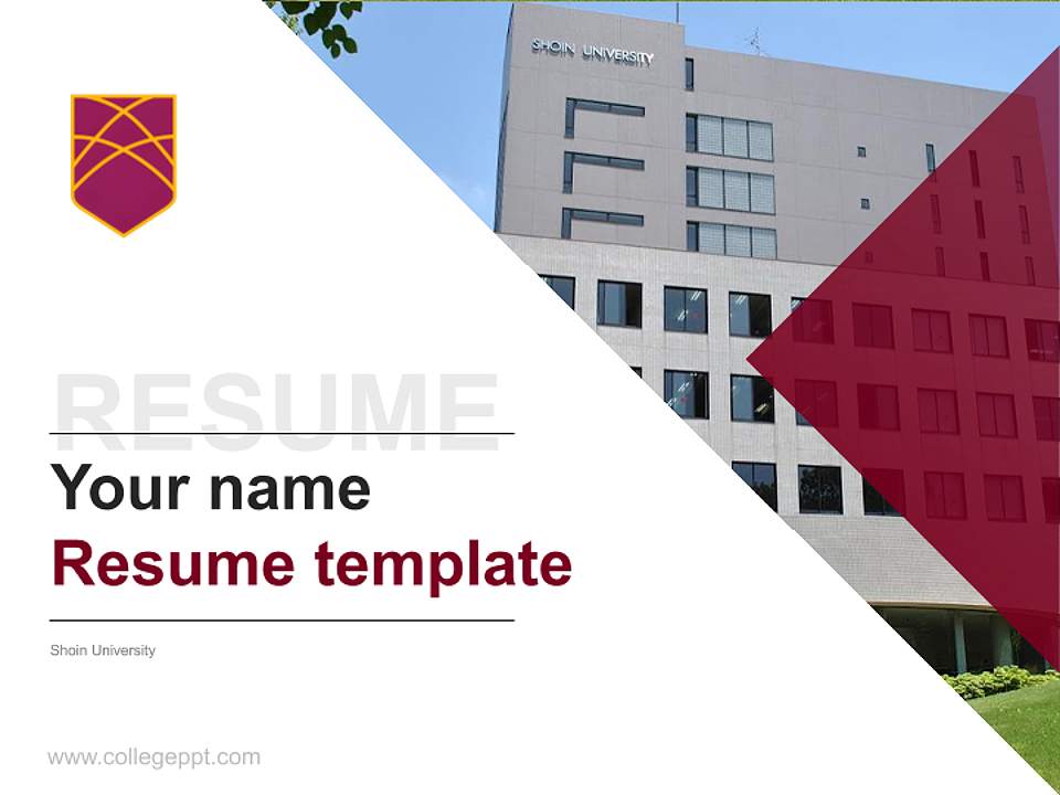 Shoin University Resume PPT Template4:3 ratio PPT effect preview image5