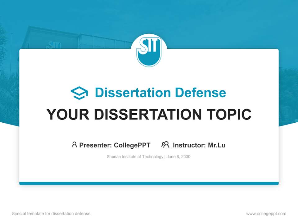 Shonan Institute of Technology Graduation Thesis Defense PPT Template4:3 ratio PPT effect preview image7