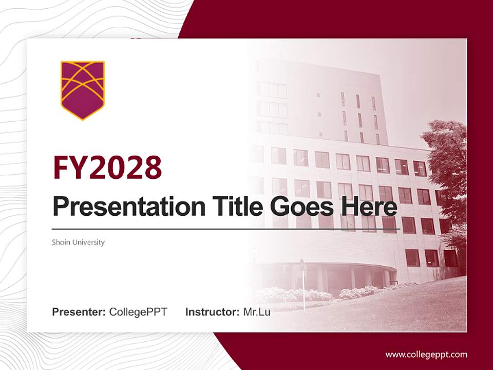 Shoin University Academic Presentation/Research Findings Report PPT Template4:3 ratio PPT effect preview image5