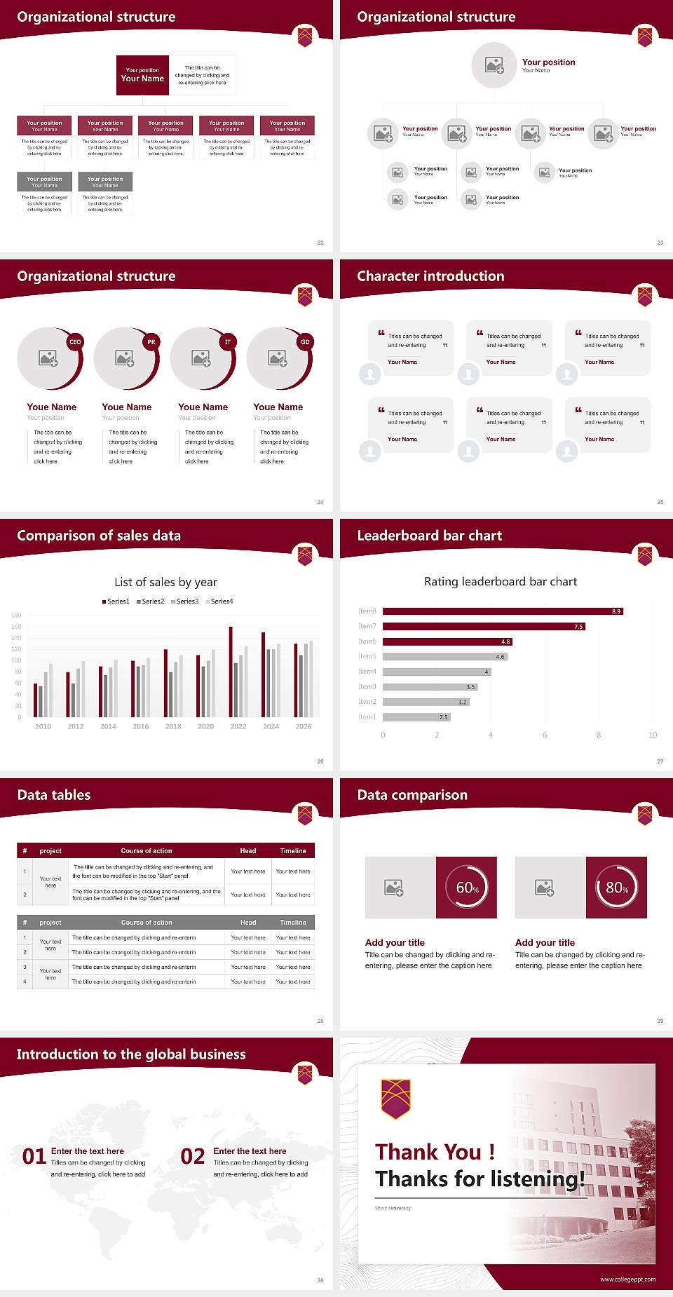 Shoin University Academic Presentation/Research Findings Report PPT Template4:3 ratio PPT effect preview image4