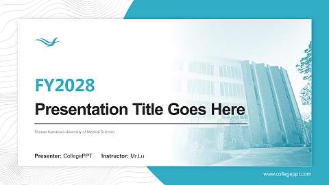 Shonan Kamakura University of Medical Sciences Academic Presentation/Research Findings Report PPT Template