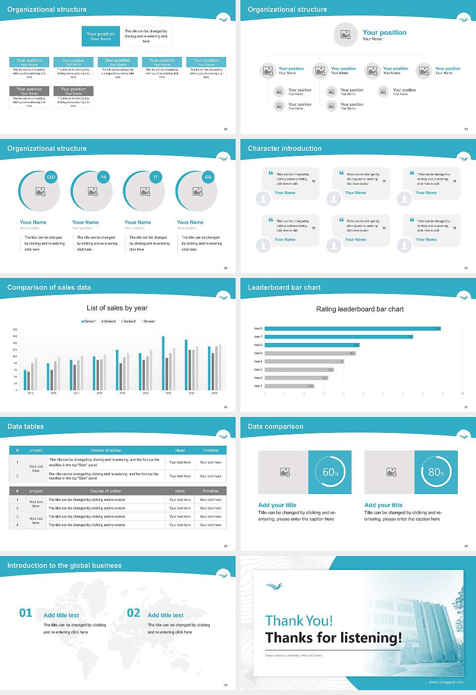 Shonan Kamakura University of Medical Sciences Academic Presentation/Research Findings Report PPT Template16:9 ratio PPT effect preview image4