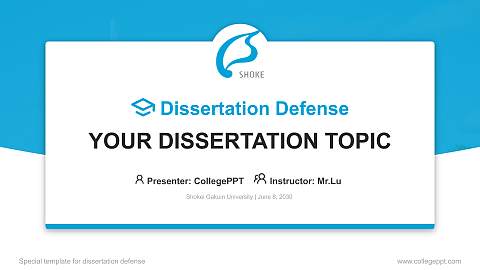 Shokei Gakuin University Graduation Thesis Defense PPT Template