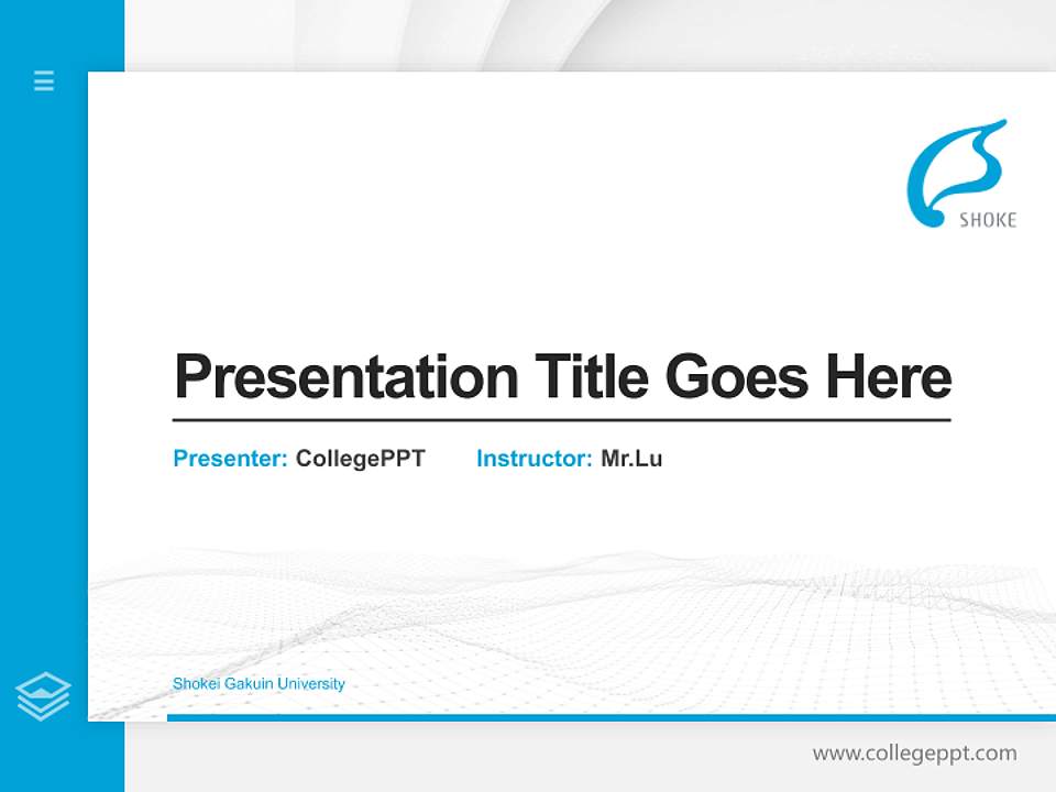 Shokei Gakuin University Thesis Proposal/Graduation Defense PPT Template4:3 ratio PPT effect preview image5