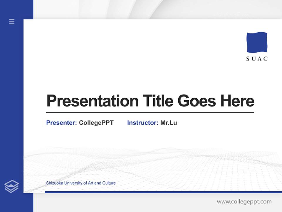 Shizuoka University of Art and Culture Thesis Proposal/Graduation Defense PPT Template4:3 ratio PPT effect preview image5