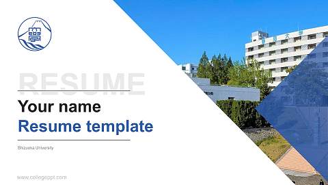 Shizuoka University Resume PPT Template