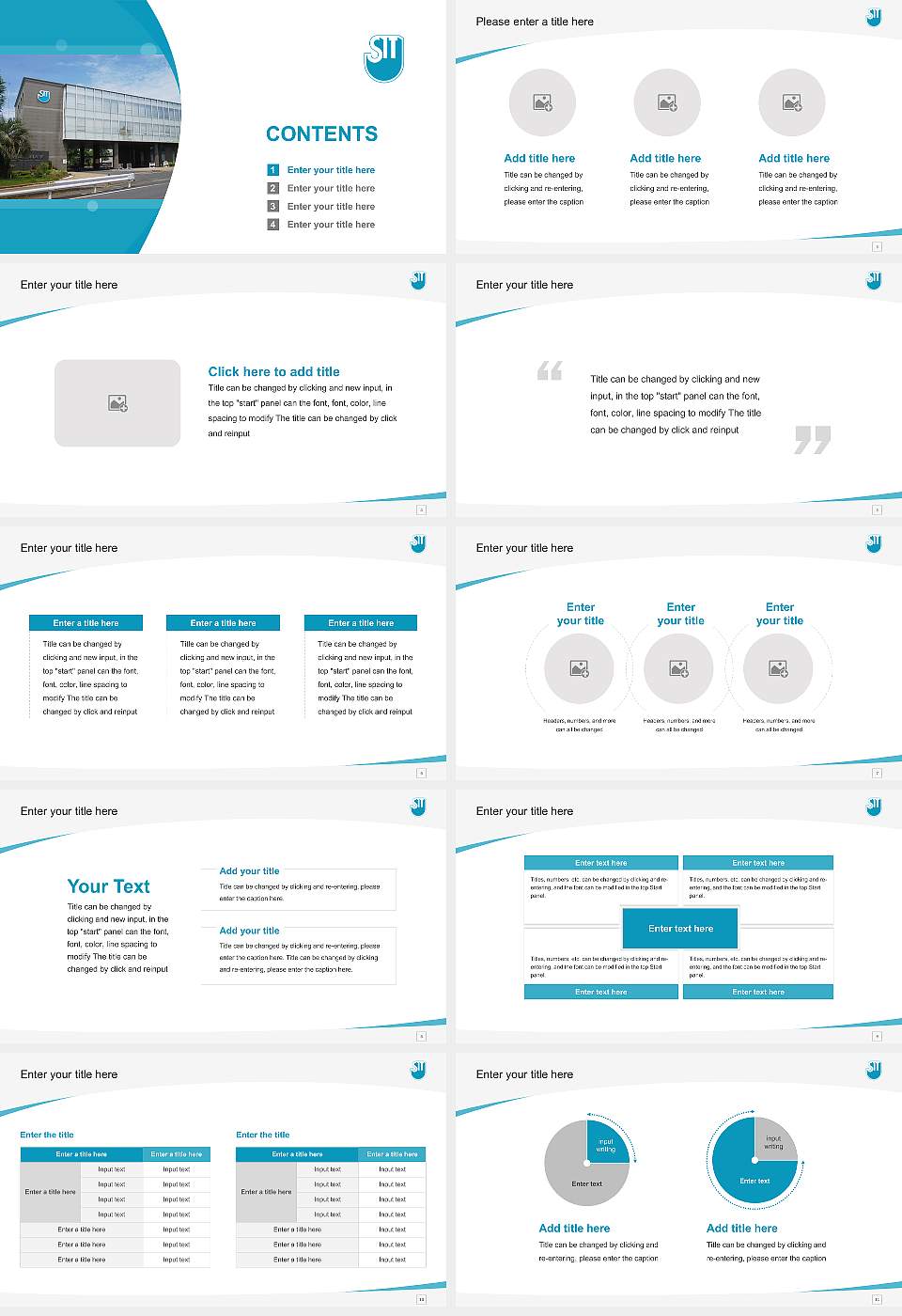 Shonan Institute of Technology Course/Courseware Creation PPT Template16:9 ratio PPT effect preview image2