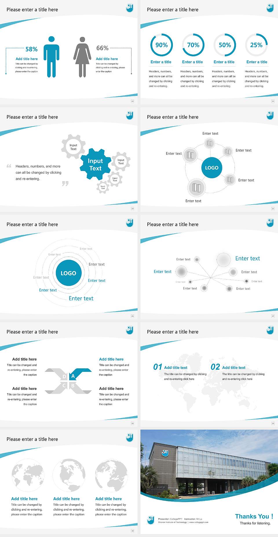 Shonan Institute of Technology Course/Courseware Creation PPT Template4:3 ratio PPT effect preview image4