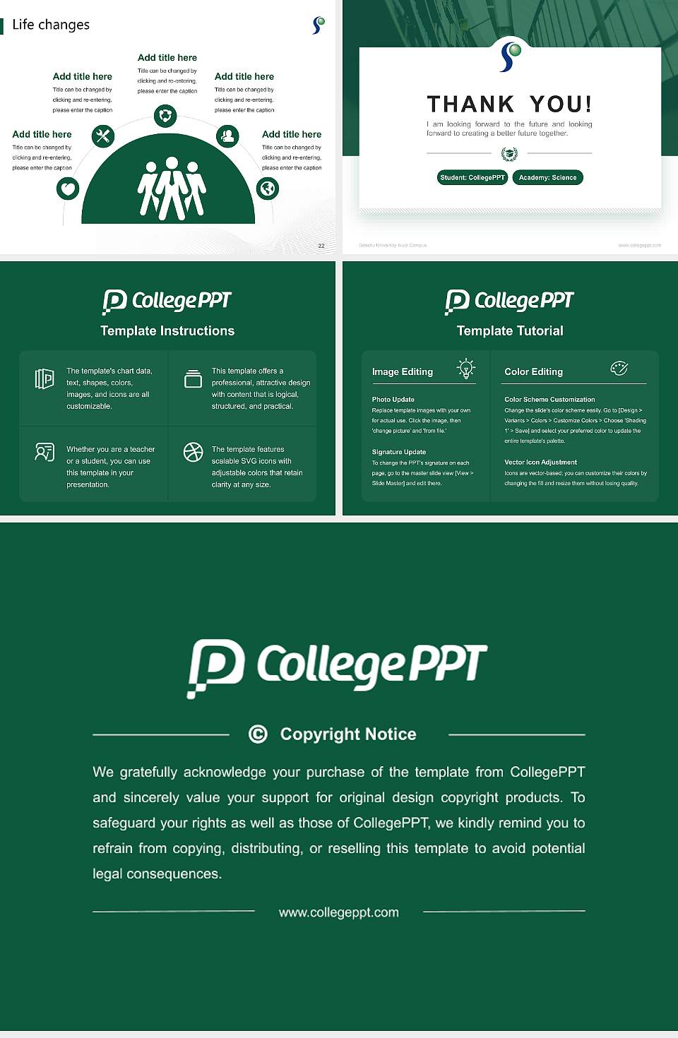 Senshu University Ikuta Campus National Scholarship Defense PPT Template4:3 ratio PPT effect preview image4