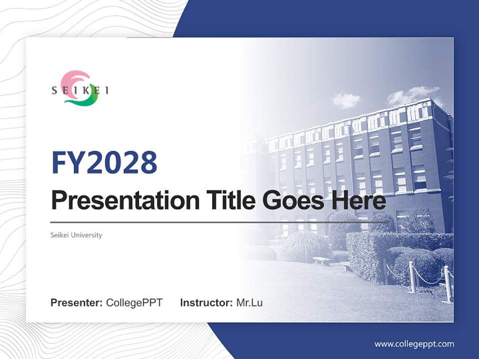 Seikei University Academic Presentation/Research Findings Report PPT Template4:3 ratio PPT effect preview image5