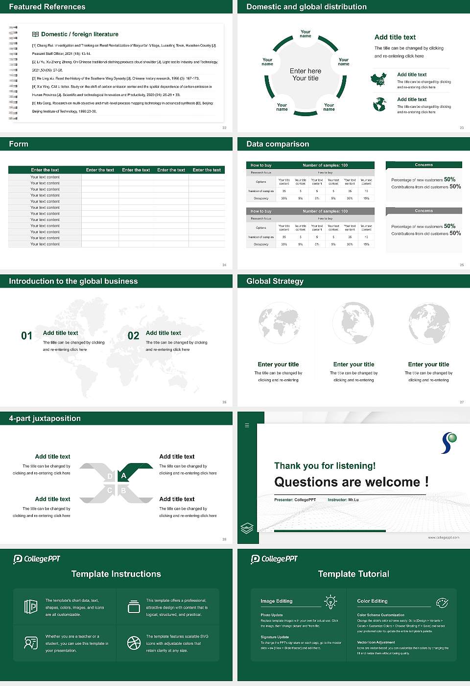 Senshu University Kanda Campus Thesis Proposal/Graduation Defense PPT Template16:9 ratio PPT effect preview image4