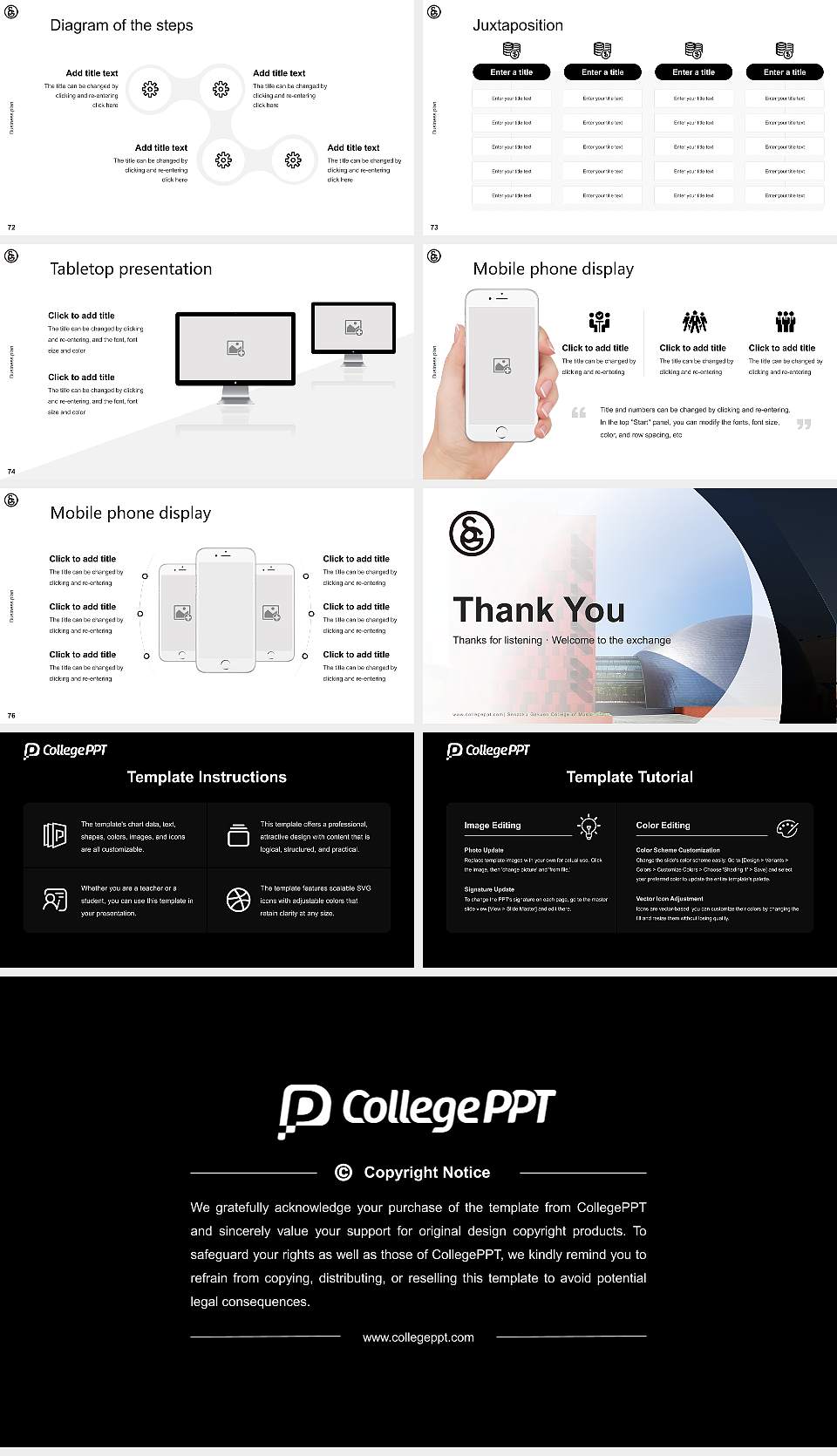 Senzoku Gakuen College of Music Competition/Entrepreneurship Contest PPT Template16:9 ratio PPT effect preview image9