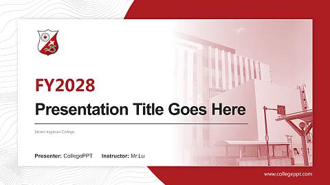 Seisen Jogakuin College Academic Presentation/Research Findings Report PPT Template