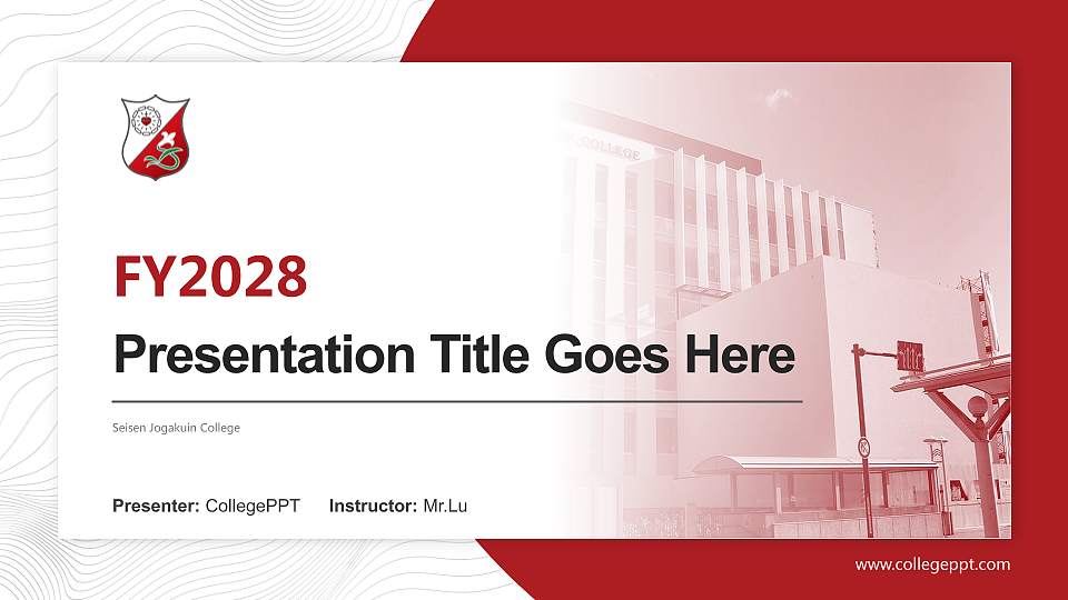 Seisen Jogakuin College Academic Presentation/Research Findings Report PPT Template16:9 ratio PPT effect preview image