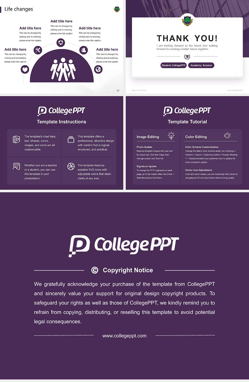Sapporo University National Scholarship Defense PPT Template4:3 ratio PPT effect preview image4