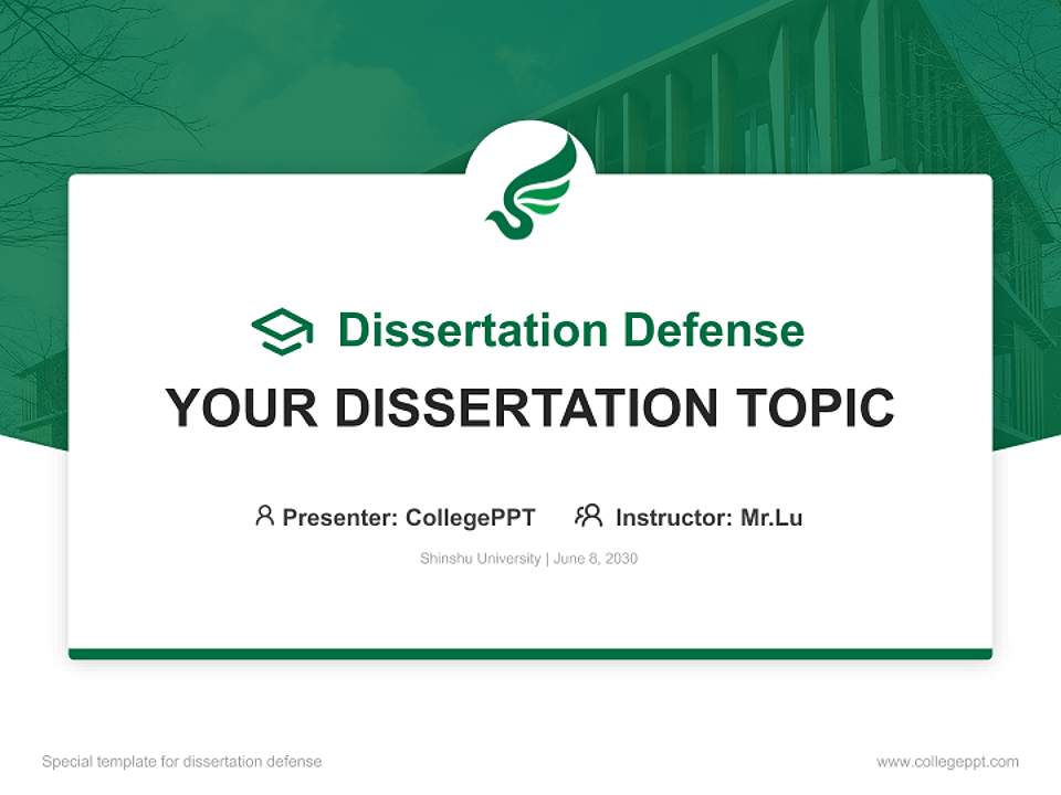 Shinshu University Graduation Thesis Defense PPT Template4:3 ratio PPT effect preview image7