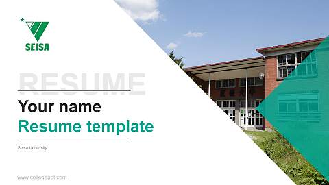 Seisa University Resume PPT Template