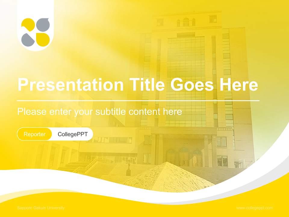 Sapporo Gakuin University Lecture Sharing and Networking Event PPT Template4:3 ratio PPT effect preview image4