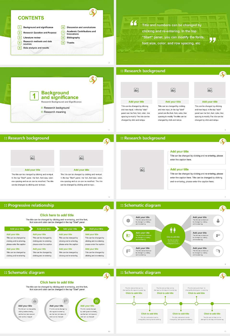 Seiwa University Graduation Thesis Defense PPT Template16:9 ratio PPT effect preview image2