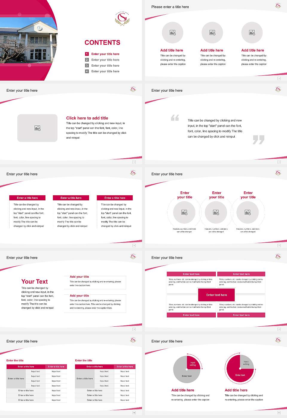 Shikoku Gakuin University Course/Courseware Creation PPT Template16:9 ratio PPT effect preview image2