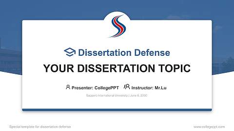 Sapporo International University Graduation Thesis Defense PPT Template