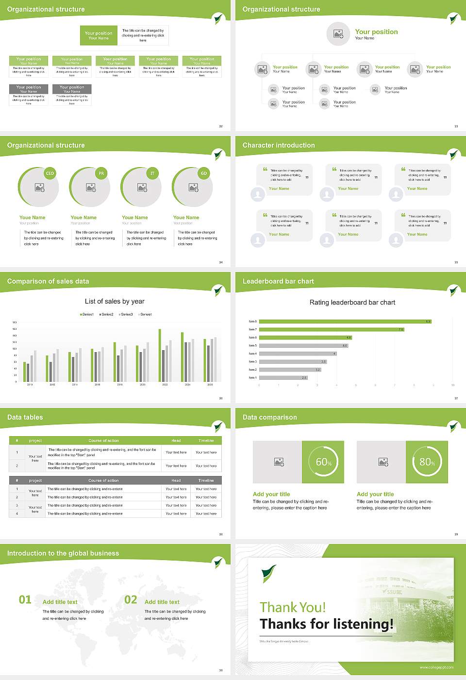 Shizuoka Sangyo University Iwata Campus Academic Presentation/Research Findings Report PPT Template16:9 ratio PPT effect preview image4