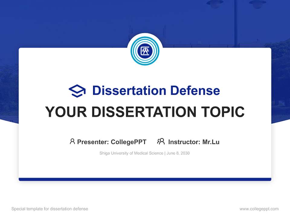 Shiga University of Medical Science Graduation Thesis Defense PPT Template4:3 ratio PPT effect preview image7