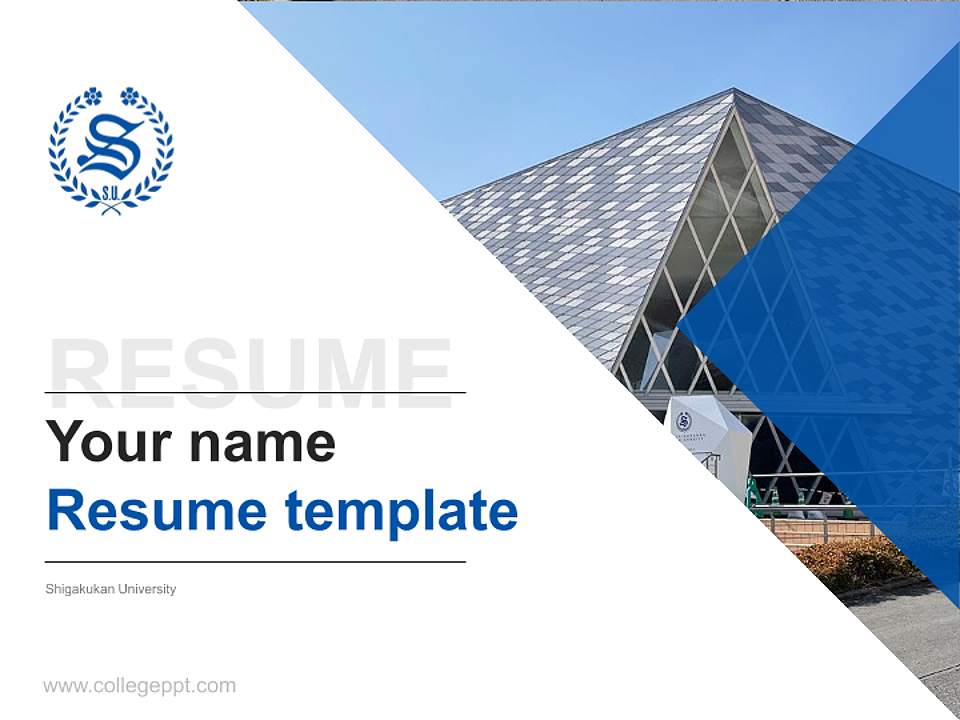 Shigakukan University Resume PPT Template4:3 ratio PPT effect preview image5