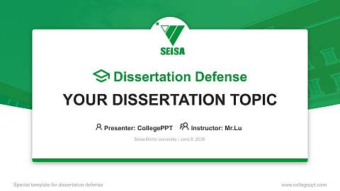 Seisa Dohto University Graduation Thesis Defense PPT Template