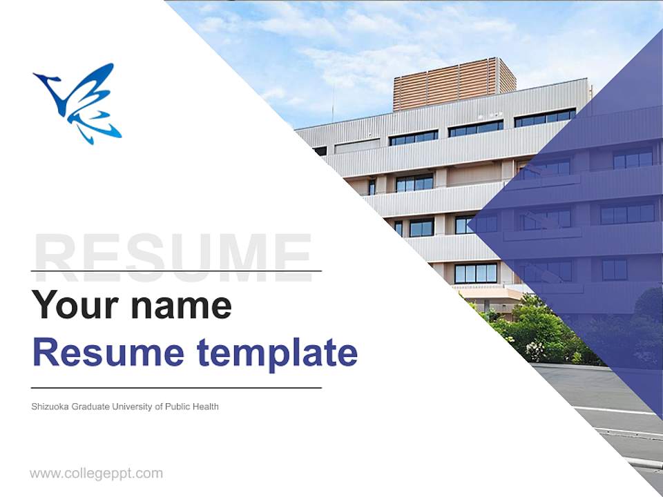 Shizuoka Graduate University of Public Health Resume PPT Template4:3 ratio PPT effect preview image5