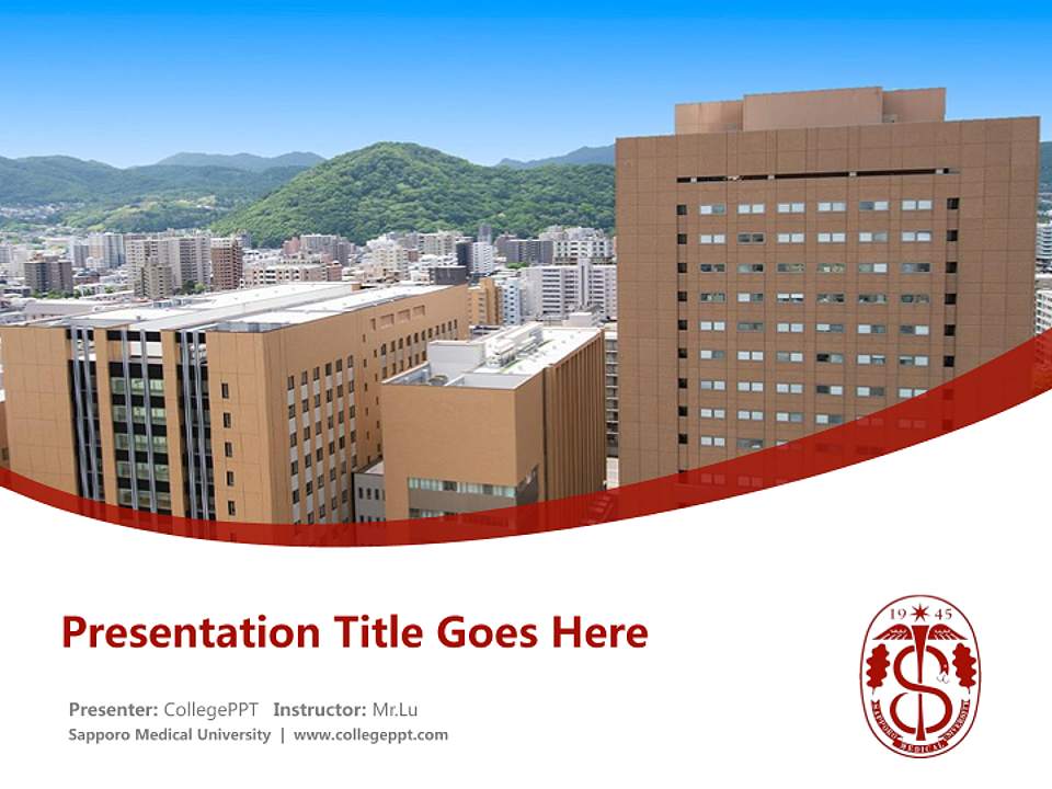 Sapporo Medical University Course/Courseware Creation PPT Template4:3 ratio PPT effect preview image5