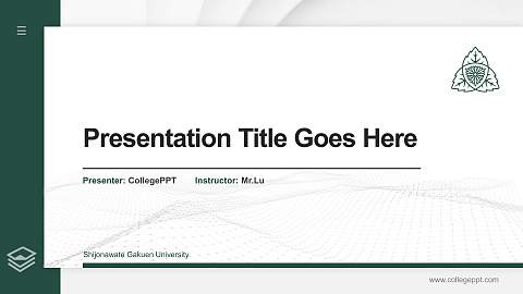 Shijonawate Gakuen University Thesis Proposal/Graduation Defense PPT Template